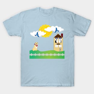 Graphic art, illustration,  "Home Sweet Home" T-Shirt